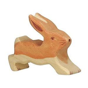 Figurka drewniana HOLZTIGER Mały zajączek chodzący Ręcznie malowana Produkcja europejska Figurka drewniana HOLZTIGER Mały zajączek chodzący Ręcznie malowana Produkcja europejska