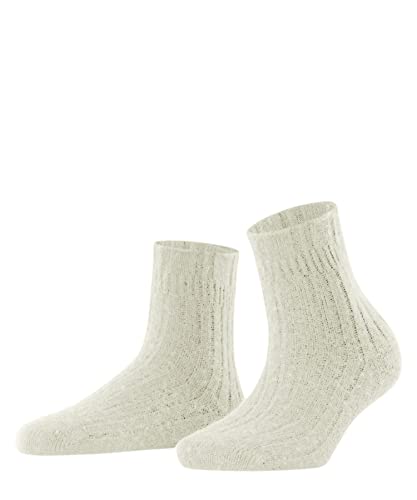 FALKE Kobiety Skarpety Bedsock Rib W Hp Wełna ciepłe miękkie 1 Para, Biały Off White 2049, 35 38 FALKE Kobiety Skarpety Bedsock Rib W Hp Wełna ciepłe miękkie 1 Para, Biały Off White 2049, 35 38