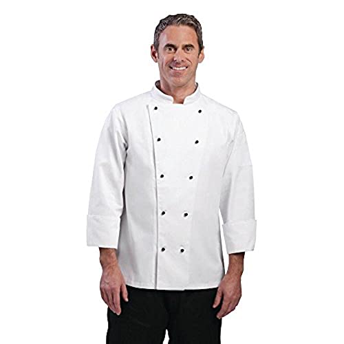 Odzież Whites Chefs DL710 L Chicago kurtka szefa kuchni z długim rękawem, biała - obrazek 1