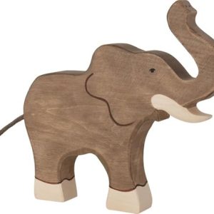 Figurka Słonia z Trąbą Wysoka – Drewno – 18 x 2,8 x 16 cm – Szt. Figurka Słonia z Trąbą Wysoka – Drewno – 18 x 2,8 x 16 cm – Szt.