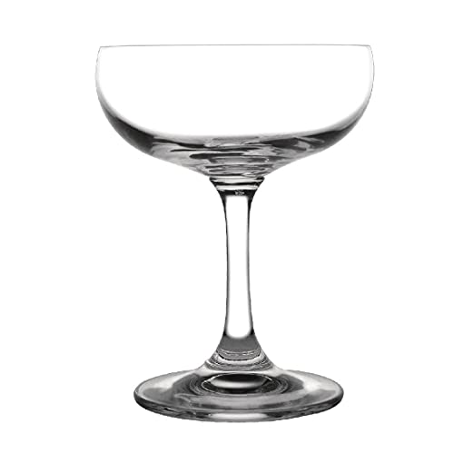 Olympia Bar Collection Spodki do szampana, 200 ml, 125 x 95 mm, kryształowe, herbaty i kawy, 6 sztuk