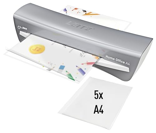 Leitz, Laminator iLAM Home Office A4, Odpwiedni do Domowego Biura, Kolor Szary, 73680089 - obrazek 1