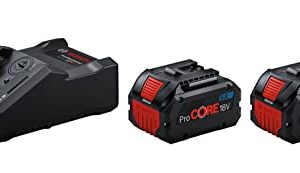 Bosch Professional 18V System zestaw startowy akumulatorów (2x akumulatory ProCORE18V 8.0Ah + szybka ładowarka GAL 160 C moduł Connectivity GCY 42, opakowanie kartonowe) Bosch Professional 18V System zestaw startowy akumulatorów (2x akumulatory ProCORE18V 8.0Ah + szybka ładowarka GAL 160 C moduł Connectivity GCY 42, opakowanie kartonowe)