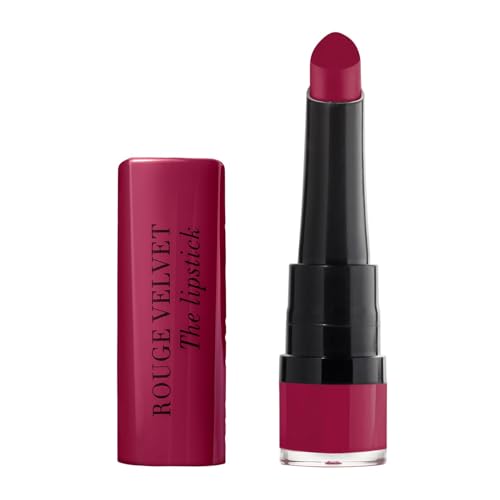 Bourjois Rouge Velvet The Lipstick trwała szminka w sztyfcie, matowa pomadka do ust, efekt 24h, nr 10 Magni Fig