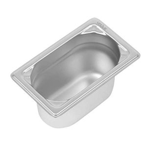 Vogue DW454 304 stal nierdzewna wytrzymała patelnia gastronomiczna 1/9, pojemność 890 ml, 100 mm x 108 176 mm, srebrna Vogue DW454 304 stal nierdzewna wytrzymała patelnia gastronomiczna 1/9, pojemność 890 ml, 100 mm x 108 176 mm, srebrna