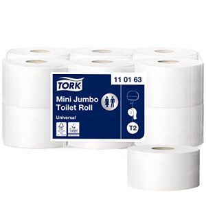 Tork papier toaletowy mini Jumbo biały T2, uniwersalny, 1 warstwa, 12 x 240 m, 110163 Tork papier toaletowy mini Jumbo biały T2, uniwersalny, 1 warstwa, 12 x 240 m, 110163
