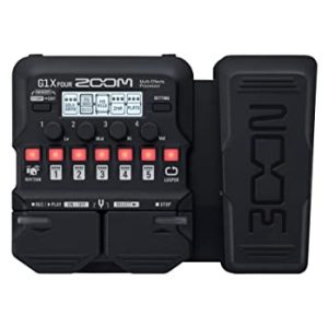 ZOOM G1X FOUR Wielofunkcyjny efekt gitarowy z looperem, komputerem perkusyjnym, symulacją wzmacniacza i pedałem ekspresji idealny na scenę do studia ZOOM G1X FOUR Wielofunkcyjny efekt gitarowy z looperem, komputerem perkusyjnym, symulacją wzmacniacza i pedałem ekspresji idealny na scenę do studia