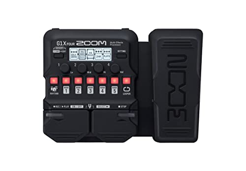 ZOOM G1X FOUR Wielofunkcyjny efekt gitarowy z looperem, komputerem perkusyjnym, symulacją wzmacniacza i pedałem ekspresji idealny na scenę do studia