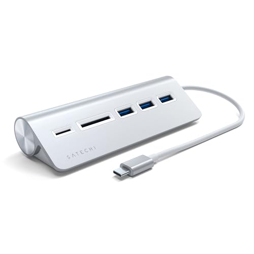 SATECHI Combo Hub USB C Dla Komputerów Stacjonarnych Porty Danych A & Czytniki Kart Micro/SD MacBook Pro/Air M2/ M1, iPad Mac Mini M2, iMac M1 (Srebrny) SATECHI Combo Hub USB C Dla Komputerów Stacjonarnych Porty Danych A & Czytniki Kart Micro/SD MacBook Pro/Air M2/ M1, iPad Mac Mini M2, iMac M1 (Srebrny)