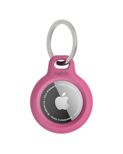 Belkin Secure Holder with Keyring for Airtag Pink - obrazek 1
