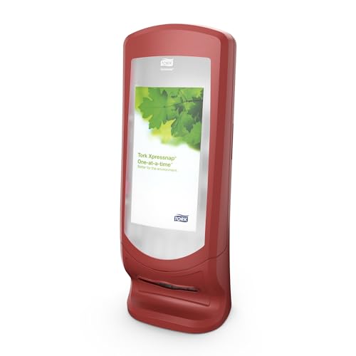 Tork 272212 Xpressnap stojący i ścienny dozownik serwetek N4 / podajnik w kolorze czerwonym - obrazek 1