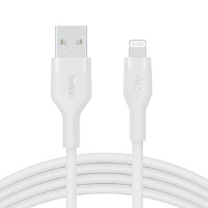 Kabel Belkin Boost Charge Flex Silicone MFi USB A do Lightning 1m, biały Kabel Belkin Boost Charge Flex Silicone MFi USB A do Lightning 1m, biały