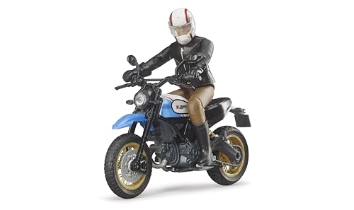 Bruder 63051 Scrambler Ducati Desert Sled z jeźdźcem, figurka, motocross - obrazek 1