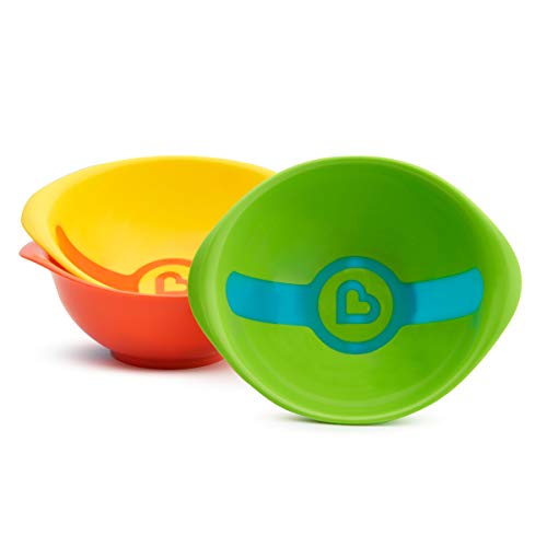Munchkin White Hot Toddler Bowls, Colour Strip Turns When Food and Bowl are Too Hot, Pack of 3