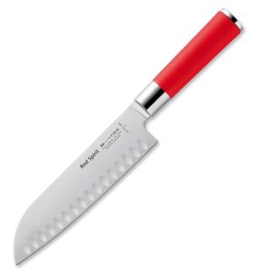 F. DICK Santoku, nóż kuchenny, Red Spirit (nóż z ostrzem 18 cm, stal X55CrMo14, nierdzewna, 56 HRC) 8174218K F. DICK Santoku, nóż kuchenny, Red Spirit (nóż z ostrzem 18 cm, stal X55CrMo14, nierdzewna, 56 HRC) 8174218K