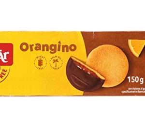 Schaer Orangino – bezglutenowe biszkopty w czekoladzie z nadzieniem pomarańczowym 150 g Schaer Orangino – bezglutenowe biszkopty w czekoladzie z nadzieniem pomarańczowym 150 g
