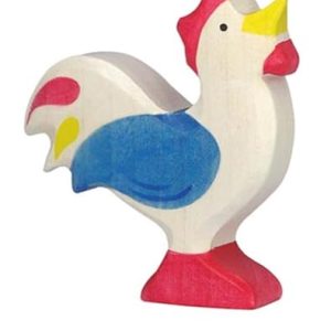 Figurka Drewniana HOLZTIGER Kogut Niebieski – Ręcznie Malowana – Produkcja Europejska Figurka Drewniana HOLZTIGER Kogut Niebieski – Ręcznie Malowana – Produkcja Europejska