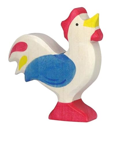 Figurka Drewniana HOLZTIGER Kogut Niebieski – Ręcznie Malowana – Produkcja Europejska Figurka Drewniana HOLZTIGER Kogut Niebieski – Ręcznie Malowana – Produkcja Europejska