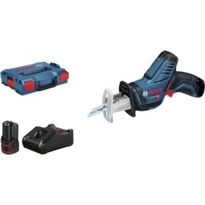 Bosch Professional system 12V: akumulatorowa piła szablasta GSA 12V 14 (głębokość cięcia w drewnie / profilach metalowych: 65/50 mm, 2 brzeszczoty, akum. 3.0Ah i ładowarka, walizka L BOXX) Bosch Professional system 12V: akumulatorowa piła szablasta GSA 12V 14 (głębokość cięcia w drewnie / profilach metalowych: 65/50 mm, 2 brzeszczoty, akum. 3.0Ah i ładowarka, walizka L BOXX)