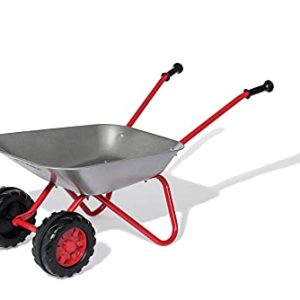 Rolly Toys taczka dziecięca podwójne koło (kolor srebrny/czerwony, ogrodowa, metalowa taczka, zabawka dla dzieci od 2,5 lat, obciążenie do 25 kg, narzędzie ogrodowe dzieci) 271849 Rolly Toys taczka dziecięca podwójne koło (kolor srebrny/czerwony, ogrodowa, metalowa taczka, zabawka dla dzieci od 2,5 lat, obciążenie do 25 kg, narzędzie ogrodowe dzieci) 271849