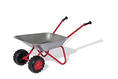 Rolly Toys taczka dziecięca podwójne koło (kolor srebrny/czerwony, ogrodowa, metalowa taczka, zabawka dla dzieci od 2,5 lat, obciążenie do 25 kg, narzędzie ogrodowe dzieci) 271849 Rolly Toys taczka dziecięca podwójne koło (kolor srebrny/czerwony, ogrodowa, metalowa taczka, zabawka dla dzieci od 2,5 lat, obciążenie do 25 kg, narzędzie ogrodowe dzieci) 271849