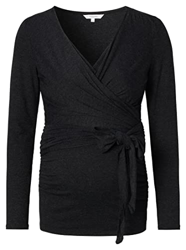 Noppies Maternity Top Pisto Nursing Long Sleeve T shirt damski, szary melanż P806, XS - obrazek 1