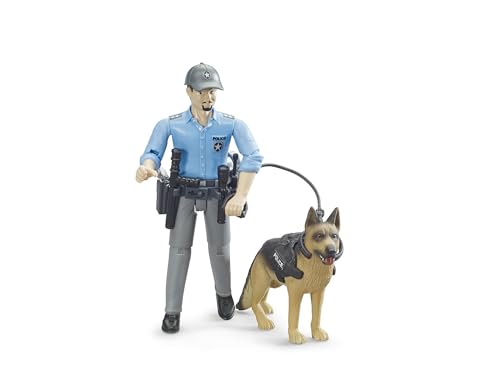 Bruder 62150 Bworld Policjant z wyposażeniem i psem - 1:16 - obrazek 1