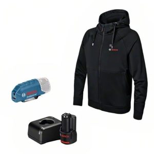 Bosch Professional Ogrzewana bluza GHH 12+18V XA (w zestawie adapter USB GAA 12V 21 + akumulator GBA 12 V 2,0 Ah ładowarka GAL 20) rozmiar 3 x L, Bosch Professional Ogrzewana bluza GHH 12+18V XA (w zestawie adapter USB GAA 12V 21 + akumulator GBA 12 V 2,0 Ah ładowarka GAL 20) rozmiar 3 x L,