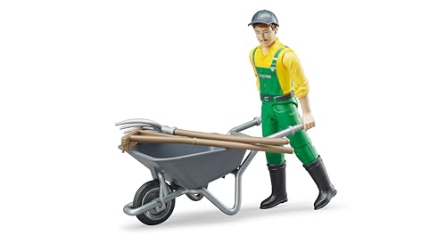 bruder 62610 Zestaw figurek rolnika z akcesoriami, rolnik, figurka zabawki, człowiek, farma, farma koni - obrazek 1