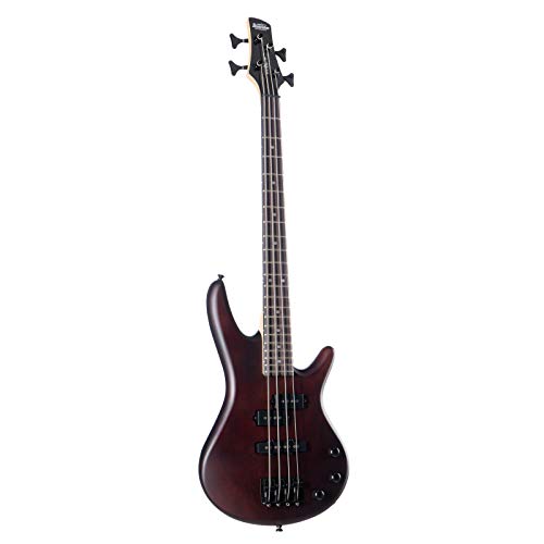 Ibanez GSRM20 GIO Series MiKro krótka skala elektryczna gitara basowa orzechowe płaskie wykończenie, 3/4 - obrazek 1