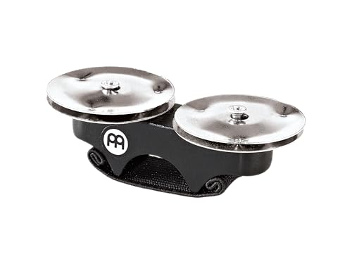 Meinl Percussion FJS1S BK Jingles z stalowymi zaciskami, czarny Cajon Add On