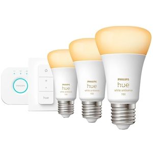 Zestaw startowy Philips Hue White Ambiance 3xE27 + regulator przyciemniania