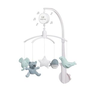BO Baby’s Only muzyka Mobile Baby z dzierganymi figurkami mobilne dziecko w zestawie łatwy montaż delikatne kolory kamienna zieleń/miętowa/biała BO Baby’s Only muzyka Mobile Baby z dzierganymi figurkami mobilne dziecko w zestawie łatwy montaż delikatne kolory kamienna zieleń/miętowa/biała