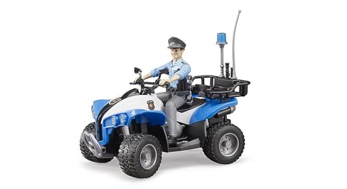 bruder 63010 Quad policyjny z policjantem i wyposażeniem, pojazd terenowy, ratowniczy - obrazek 1