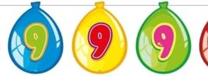 Folat Girlanda Balonowa 9 Urodziny 10 m Folat Girlanda Balonowa 9 Urodziny 10 m
