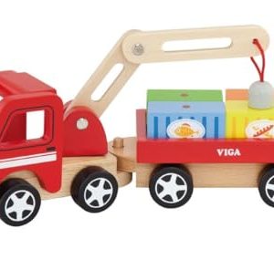 Viga 50690 – Zestaw do zabawy Samochody ciężarowe z żurawą, przyczepą i kontenerami Viga 50690 – Zestaw do zabawy Samochody ciężarowe z żurawą, przyczepą i kontenerami