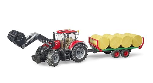 Bruder Case IH Optum 300CVX z ładowaczem czołowym i przyczepą bel 03198 - obrazek 1
