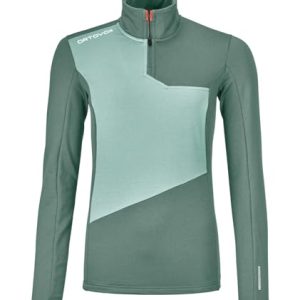 ORTOVOX FLEECE LIGHT ZIP NECK W, 87112, arctic grey, M ORTOVOX FLEECE LIGHT ZIP NECK W, 87112, arctic grey, M