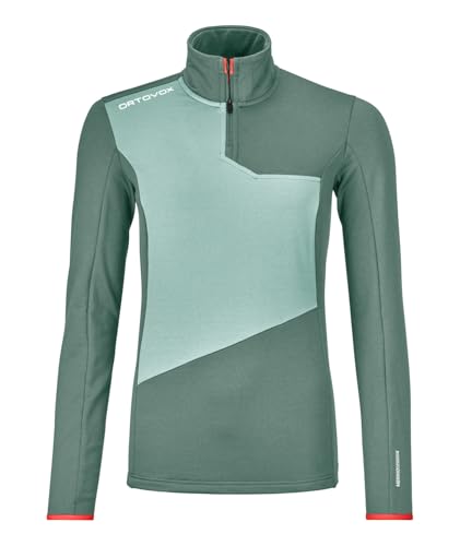 ORTOVOX FLEECE LIGHT ZIP NECK W, 87112, arctic grey, M