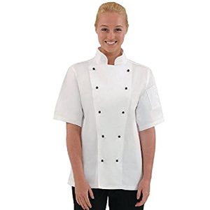 Whites Chefs Clothing DL711 L Chicago Chef Jacket, krótki rękaw, rozmiar: duży, kolor: Biały Whites Chefs Clothing DL711 L Chicago Chef Jacket, krótki rękaw, rozmiar: duży, kolor: Biały