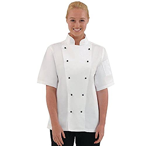 Whites Chefs Clothing DL711 L Chicago Chef Jacket, krótki rękaw, rozmiar: duży, kolor: Biały