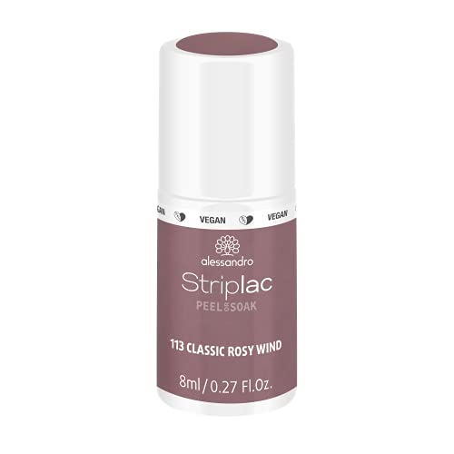 alessandro Striplac lakier do paznokci UV Classic Rosy Wind delikatny i długotrwały łatwe usuwanie dzięki technologii peel off wegański nietestowany na zwierzętach 8 ml alessandro Striplac lakier do paznokci UV Classic Rosy Wind delikatny i długotrwały łatwe usuwanie dzięki technologii peel off wegański nietestowany na zwierzętach 8 ml