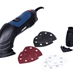 FERM Szlifierka delta 280 W z 6 częściowym zestawem papieru ściernego (P80) i adapterem do odsysania pyłu FERM Szlifierka delta 280 W z 6 częściowym zestawem papieru ściernego (P80) i adapterem do odsysania pyłu