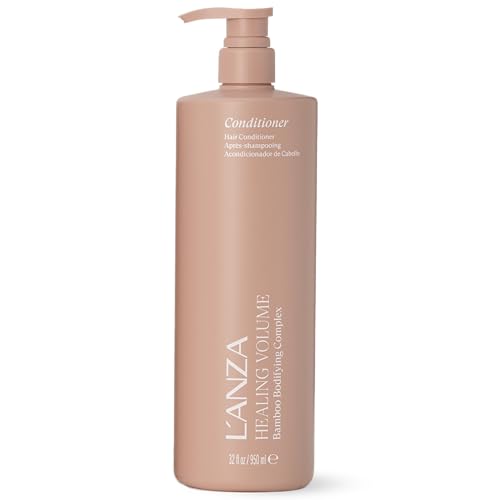 L’ANZA Healing Volume Odżywka Pogrubiająca Włosy, Zwiększa Połysk, Objętość i Grubość, do Włosów Cienkich Prostych, Bogata w Składniki z Bambusa Keratynę (1 l)