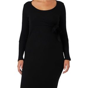 Noppies Damska sukienka ASA Ultra Soft Nurs Ls, Black P090, 34 Noppies Damska sukienka ASA Ultra Soft Nurs Ls, Black P090, 34