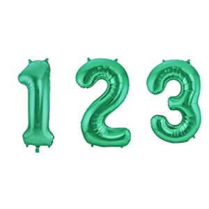 Balon foliowy, cyfra 1, 86 cm, zielony Balon foliowy, cyfra 1, 86 cm, zielony