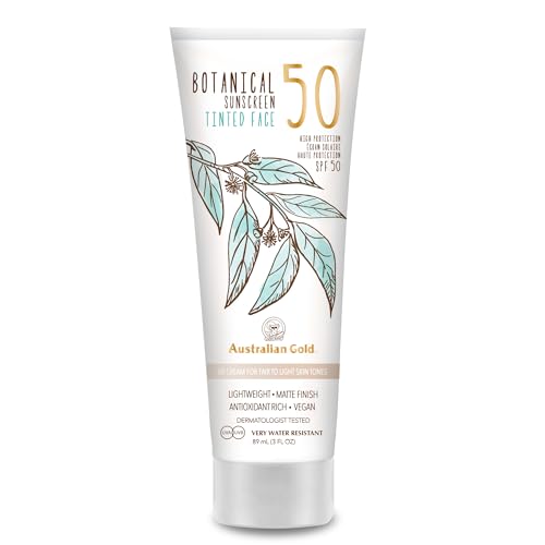Australian Gold, Botanical SPF 50 Light Faces, brązowa, 89 mililitrów