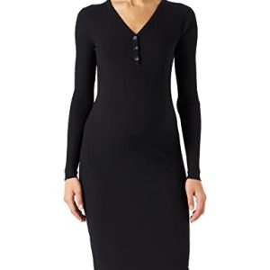 Supermom Damska sukienka Clarkson Nursing z długim rękawem, czarna P090, L Supermom Damska sukienka Clarkson Nursing z długim rękawem, czarna P090, L