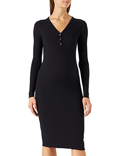 Supermom Damska sukienka Clarkson Nursing z długim rękawem, czarna P090, L