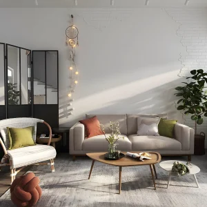 Industrialny parawan lustrzany COVENTRY – Metal – Wys. 180 x Szer. 122 cm – Kolor czarny 2747227 Industrialny parawan lustrzany COVENTRY – Metal – Wys. 180 x Szer. 122 cm – Kolor czarny 2747227